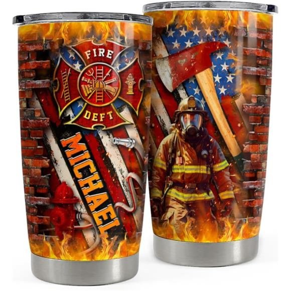 Personalized Tumbler American Flag Tumblers Stainless Steel Tumblers 20oz 30oz - Picture 1 of 8